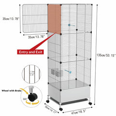 STILLCOVE rolling-stand cage in durable black finish enables easy indoor or outdoor placement.