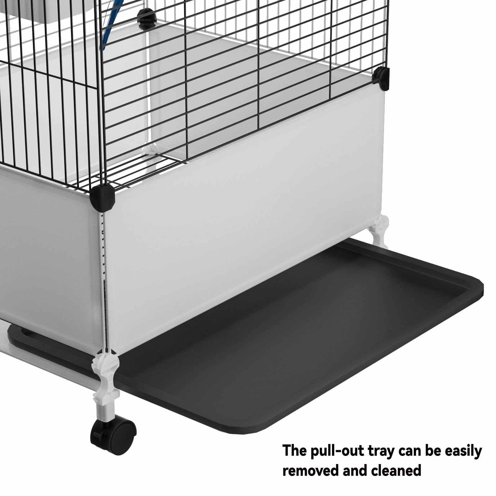 STILLCOVE black parakeet cage offers spacious interior and safe bar design.