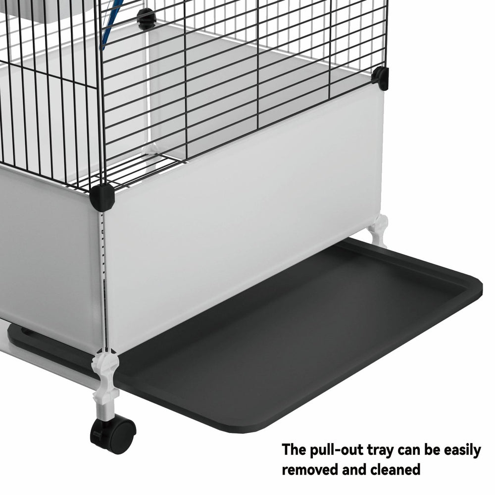 STILLCOVE black parakeet cage offers spacious interior and safe bar design.
