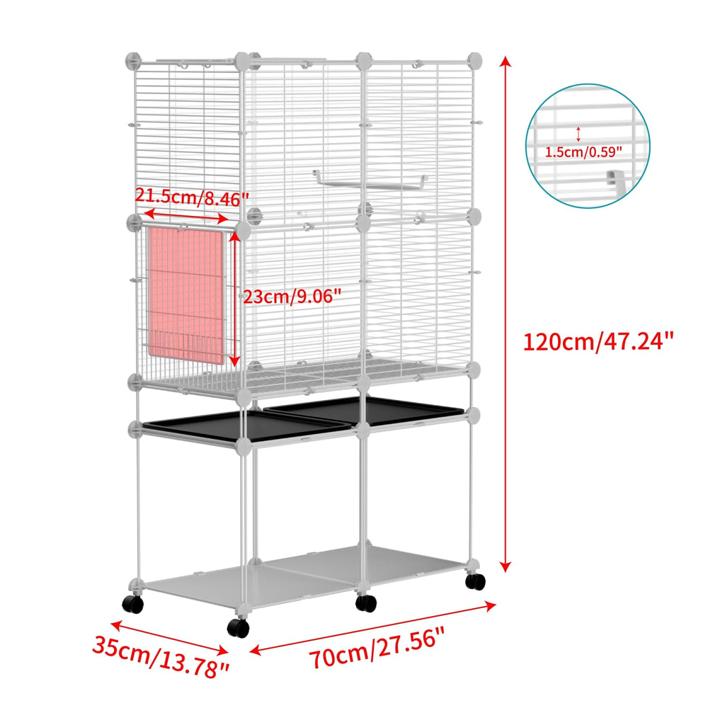 STILLCOVE cockatiel conure cage door open demonstrates easy access for feeding