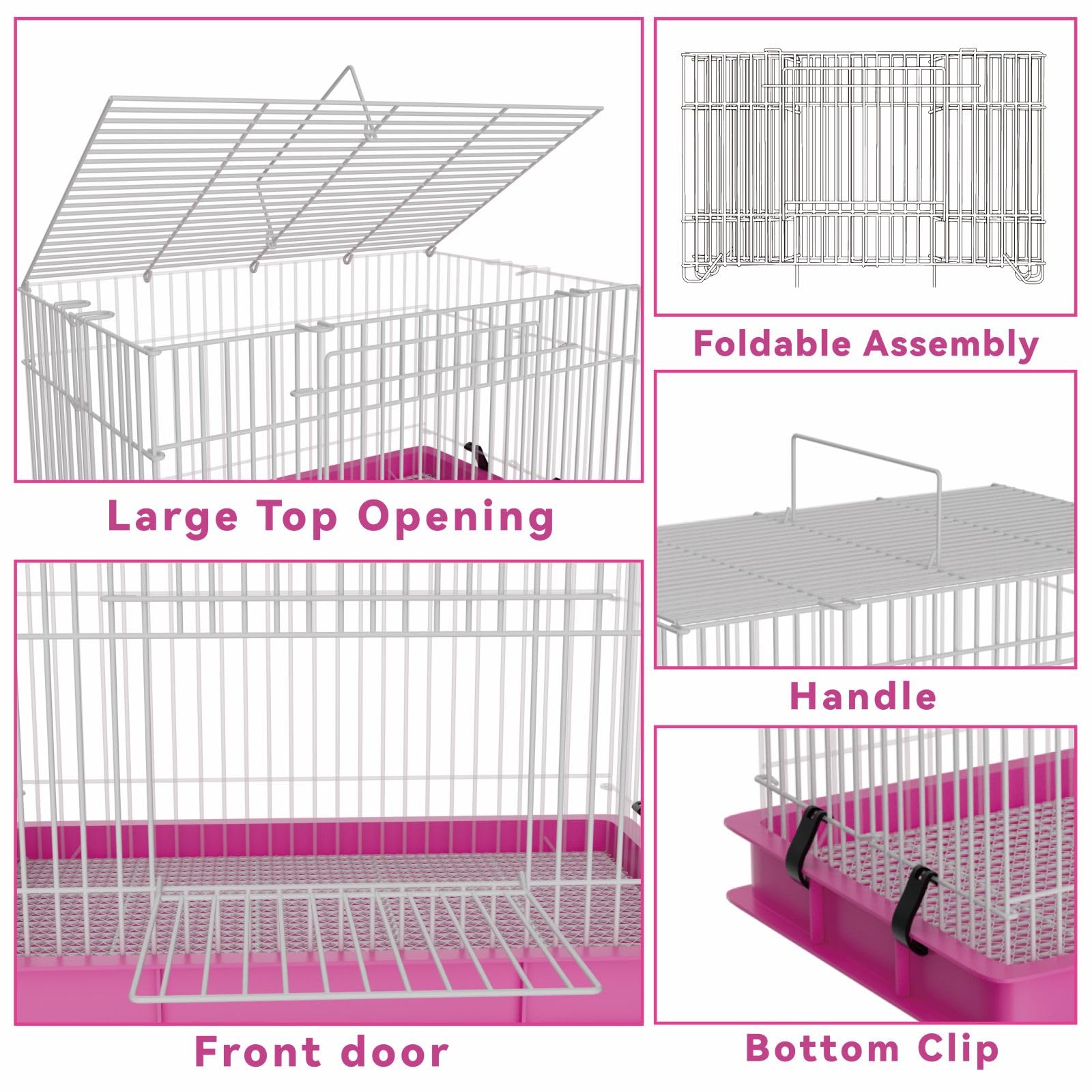 STILLCOVE Small Rabbit Cage easy-cleaning design enables quick maintenance