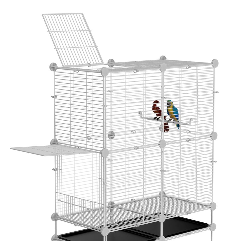 STILLCOVE standing large bird cage detachable stand setup in living room