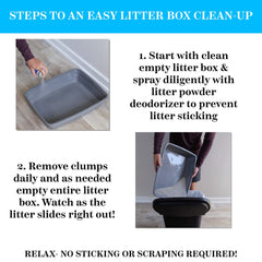 Stink Free litter box deodorizer spray in action for odor control