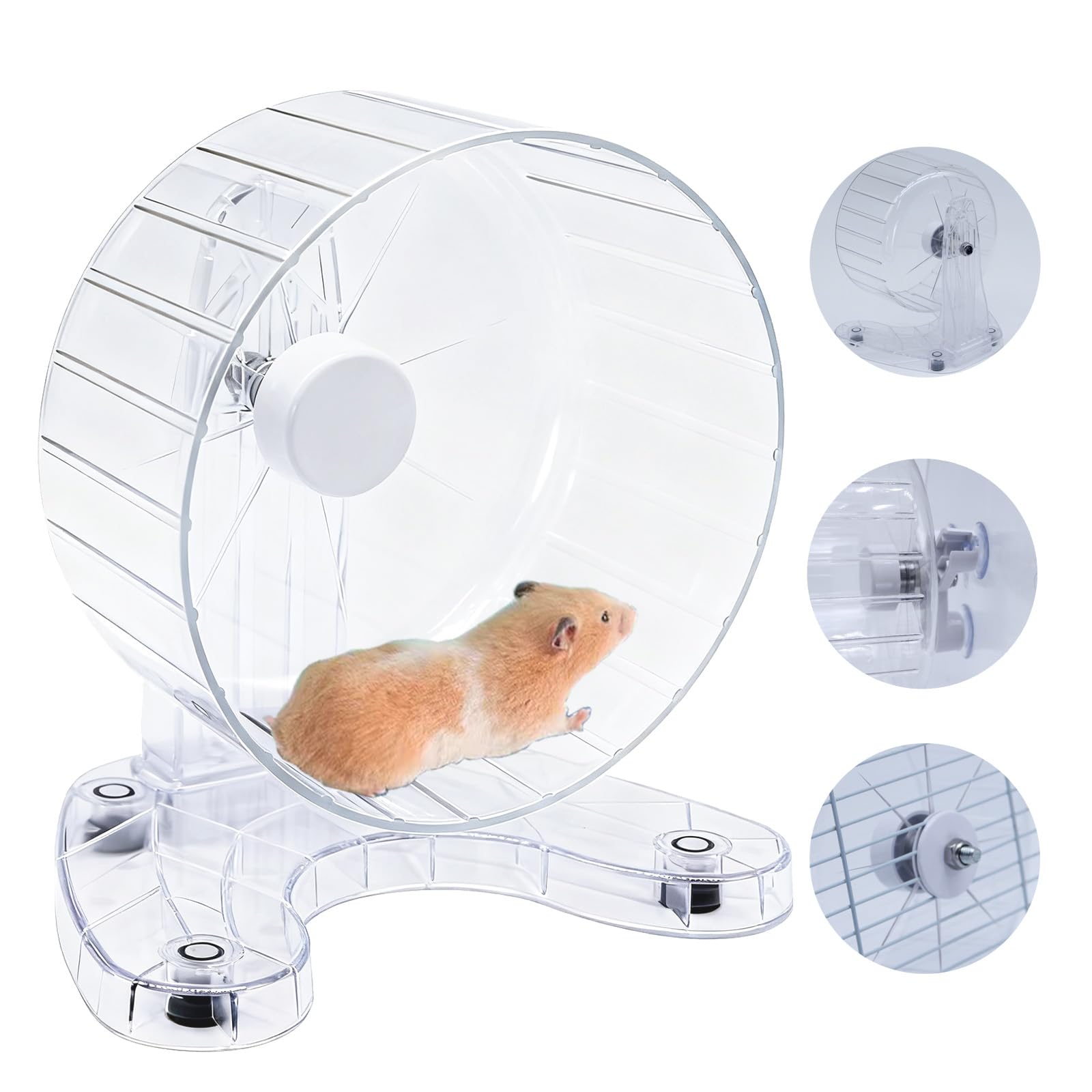 Stinzgie hamster wheel 6.5-inch inner diameter delivers quiet, smooth running for small pets