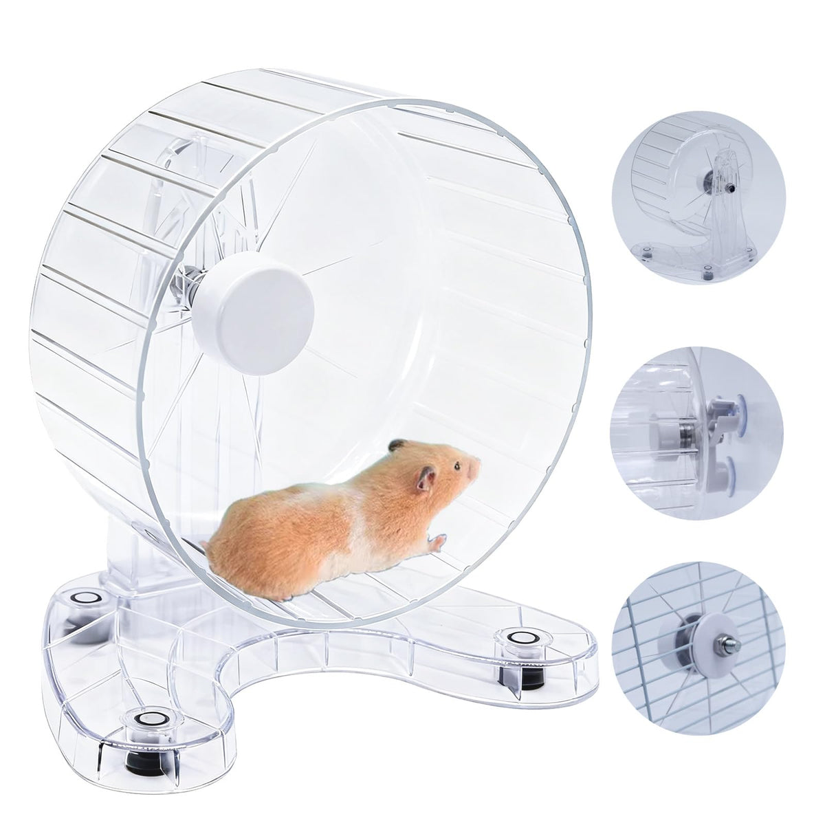 Stinzgie hamster wheel 6.5-inch inner diameter delivers quiet, smooth running for small pets