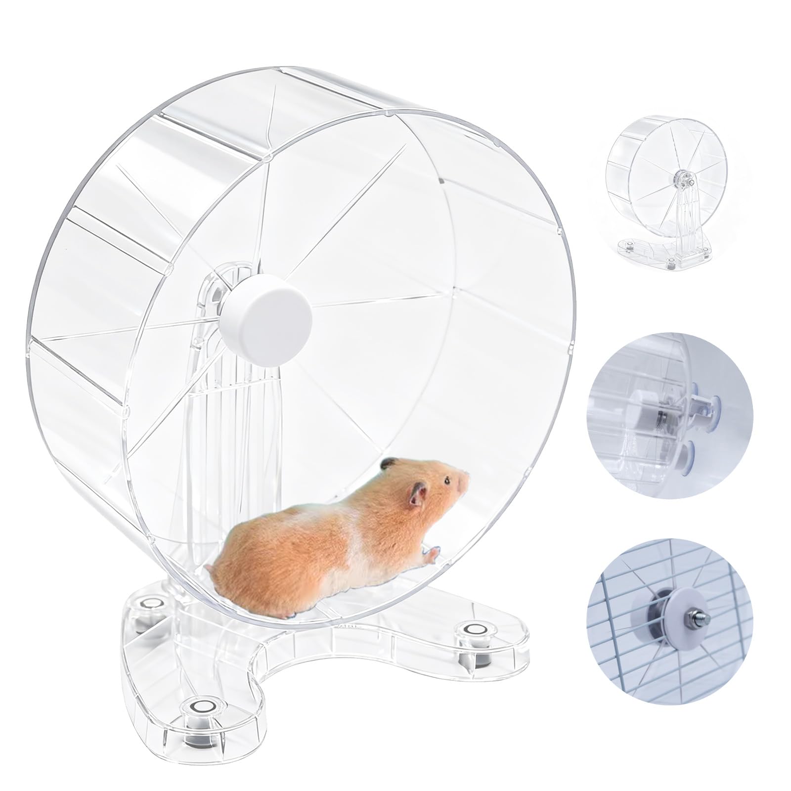 Stinzgie Hamster Wheel 8.7-inch front view shows quiet running