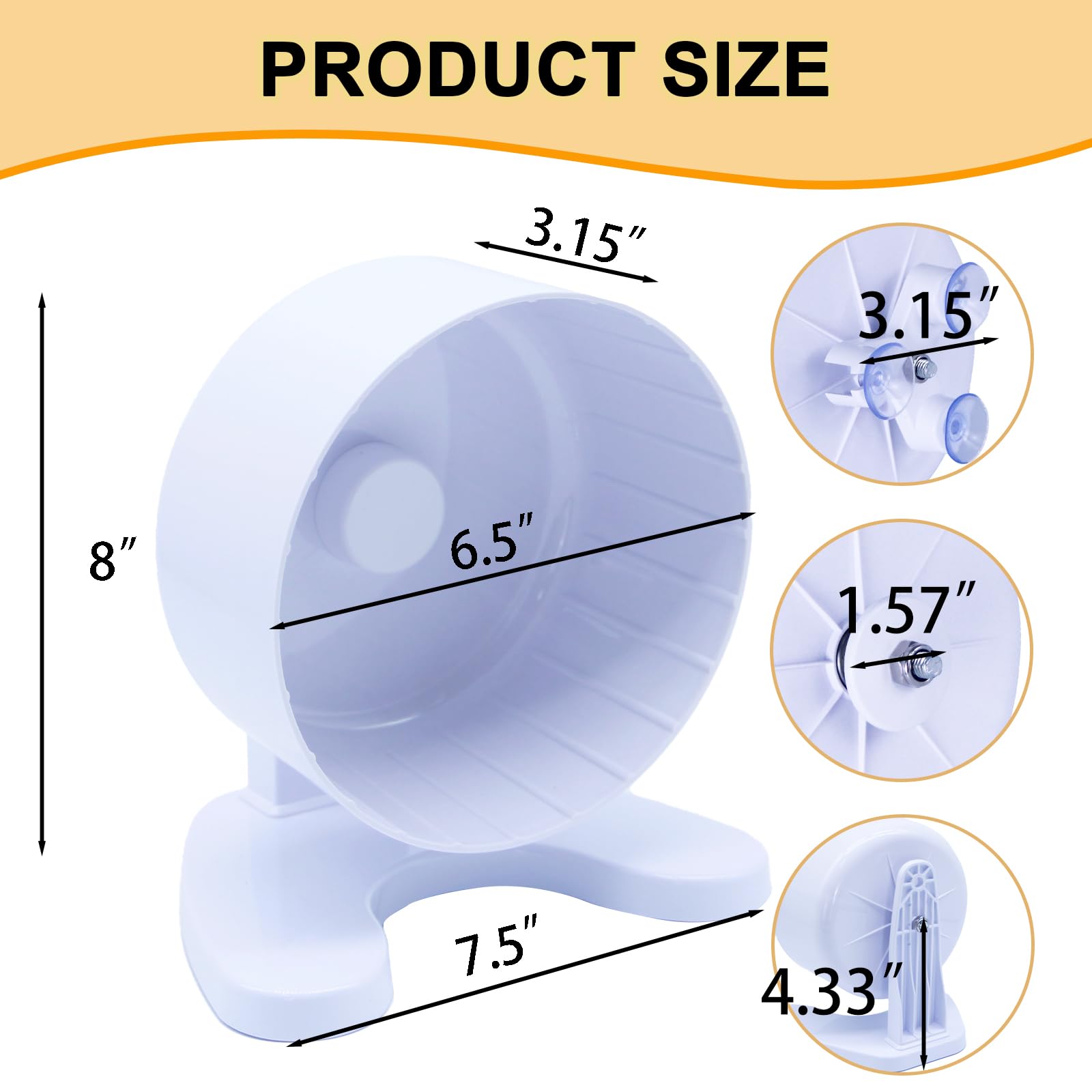 Stinzgie hamster wheel removable-cleaning emphasizes easy deep cleaning.