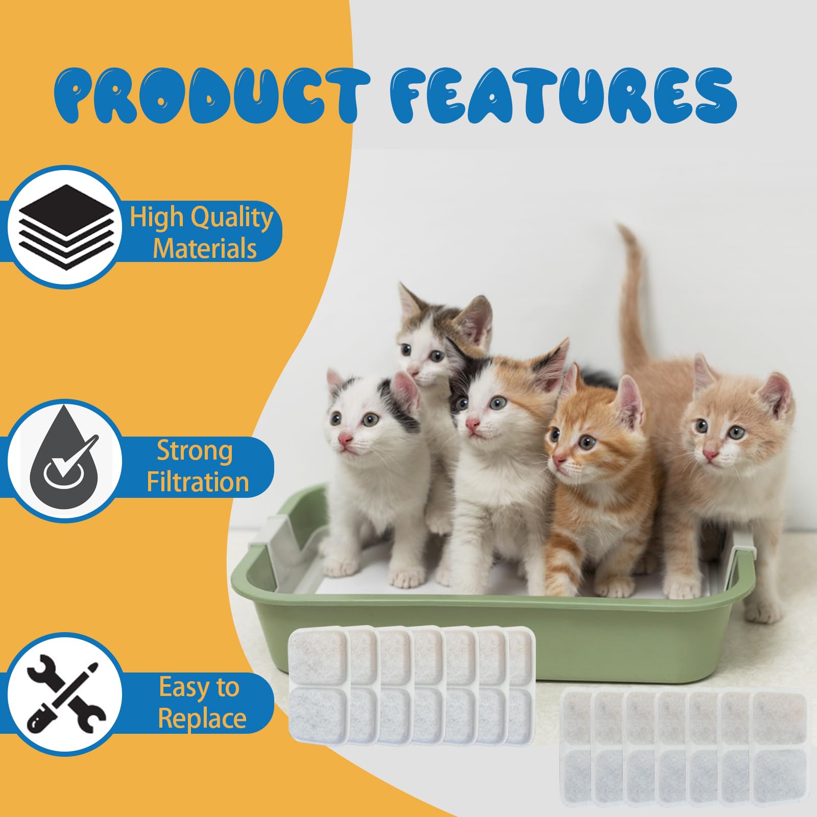Stitokg 14-pack filters package—economical odor control for busy cat households