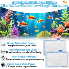 Stitokg durable-material-filter keeps steady water flow in small aquariums.