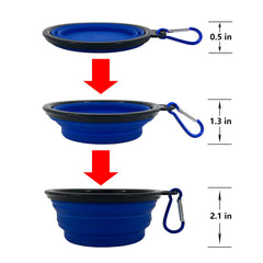 STKBES collapsible dog bowl with 12 oz capacity for water on the go.