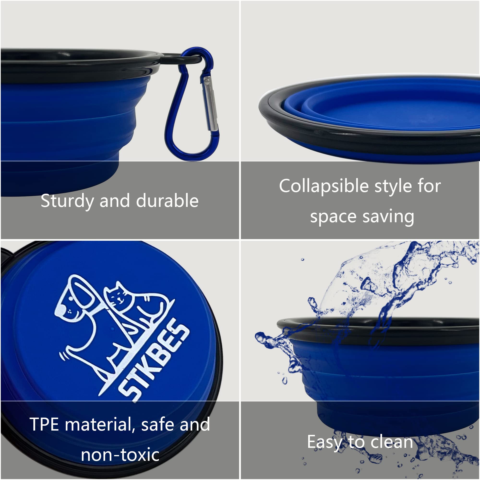 STKBES collapsible dog bowl indoor and outdoor versatility for pets.