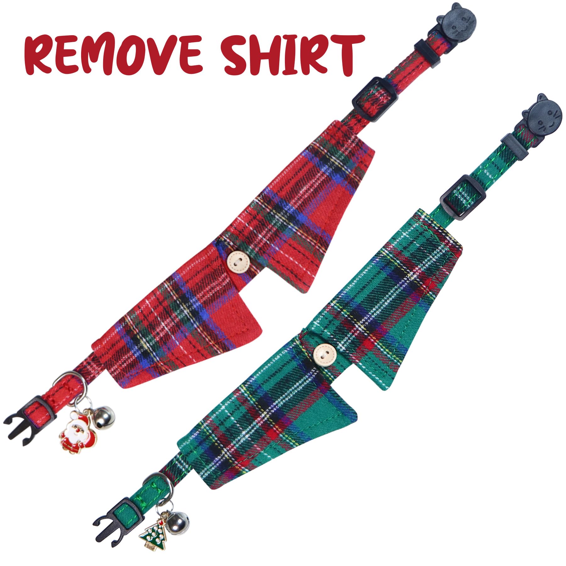 STMK adjustable cat collar fits 8-12 inches for most cats.