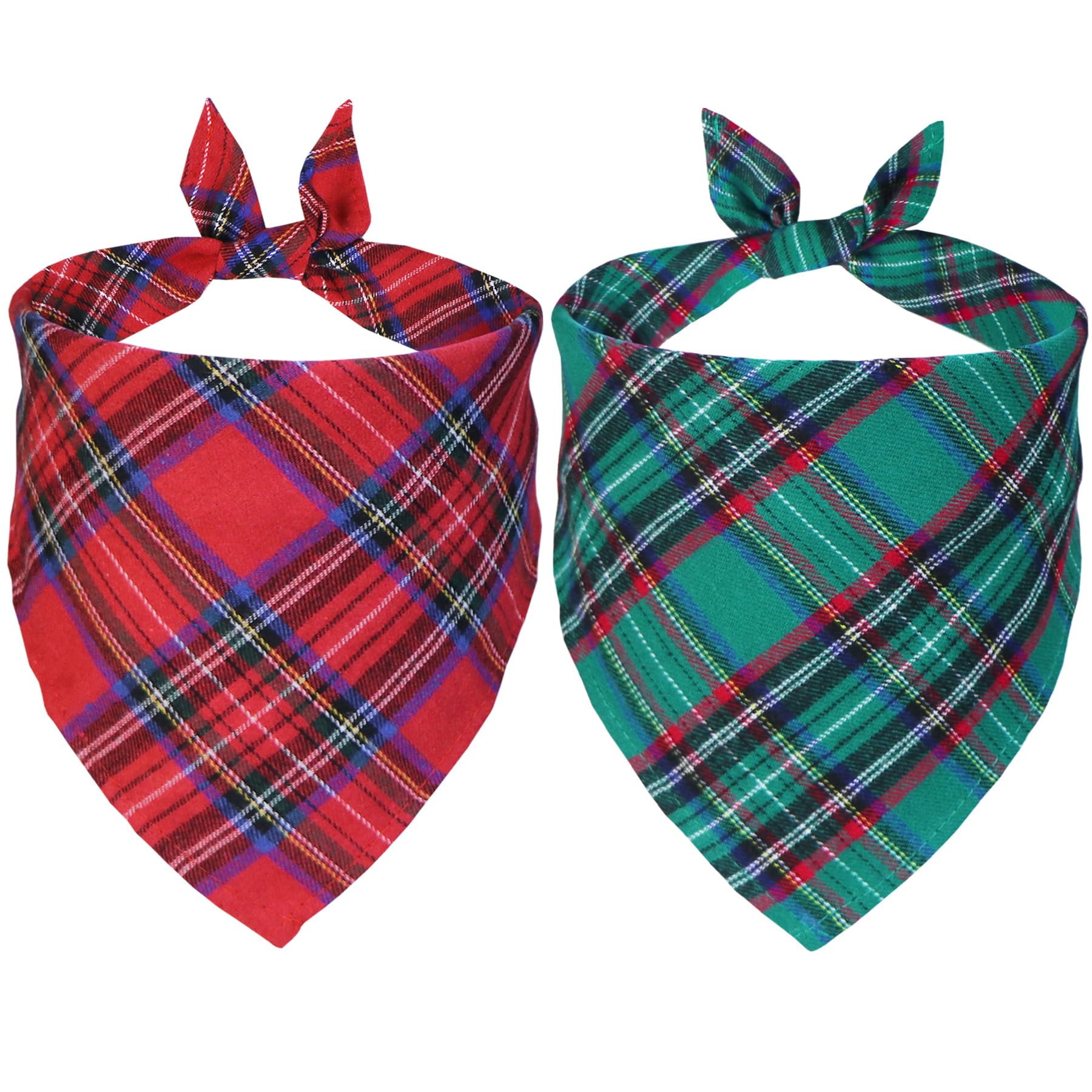 STMK christmas dog bandana pack red and green for festive photo shoots.