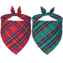 STMK christmas dog bandana pack red and green for festive photo shoots.