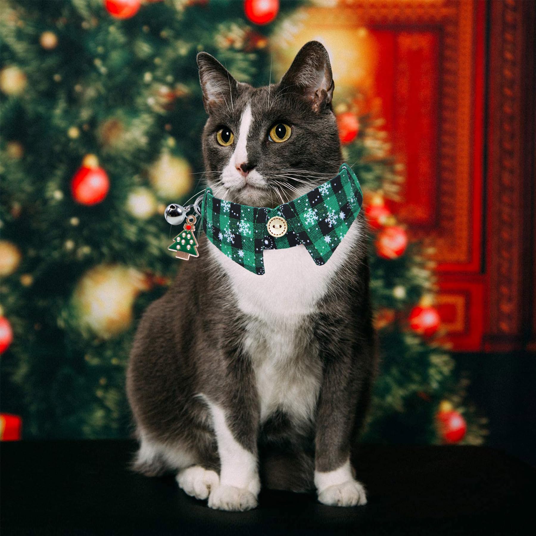 STMK Christmas tree ornament detail highlights seasonal design for outfits.