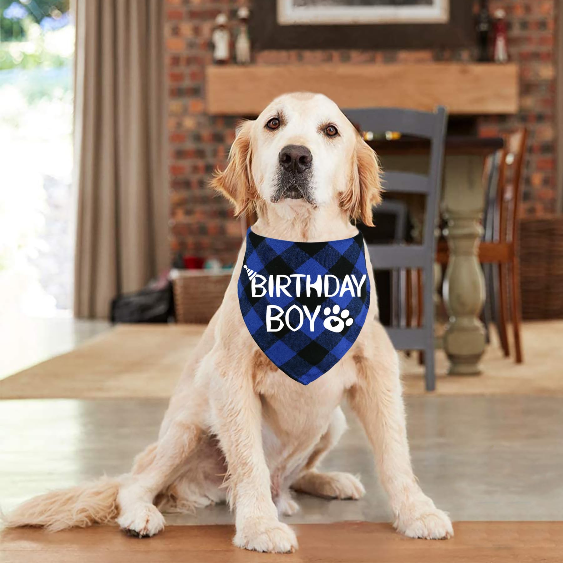 STMK dog birthday bandana cotton fabric offers soft, durable everyday wear.