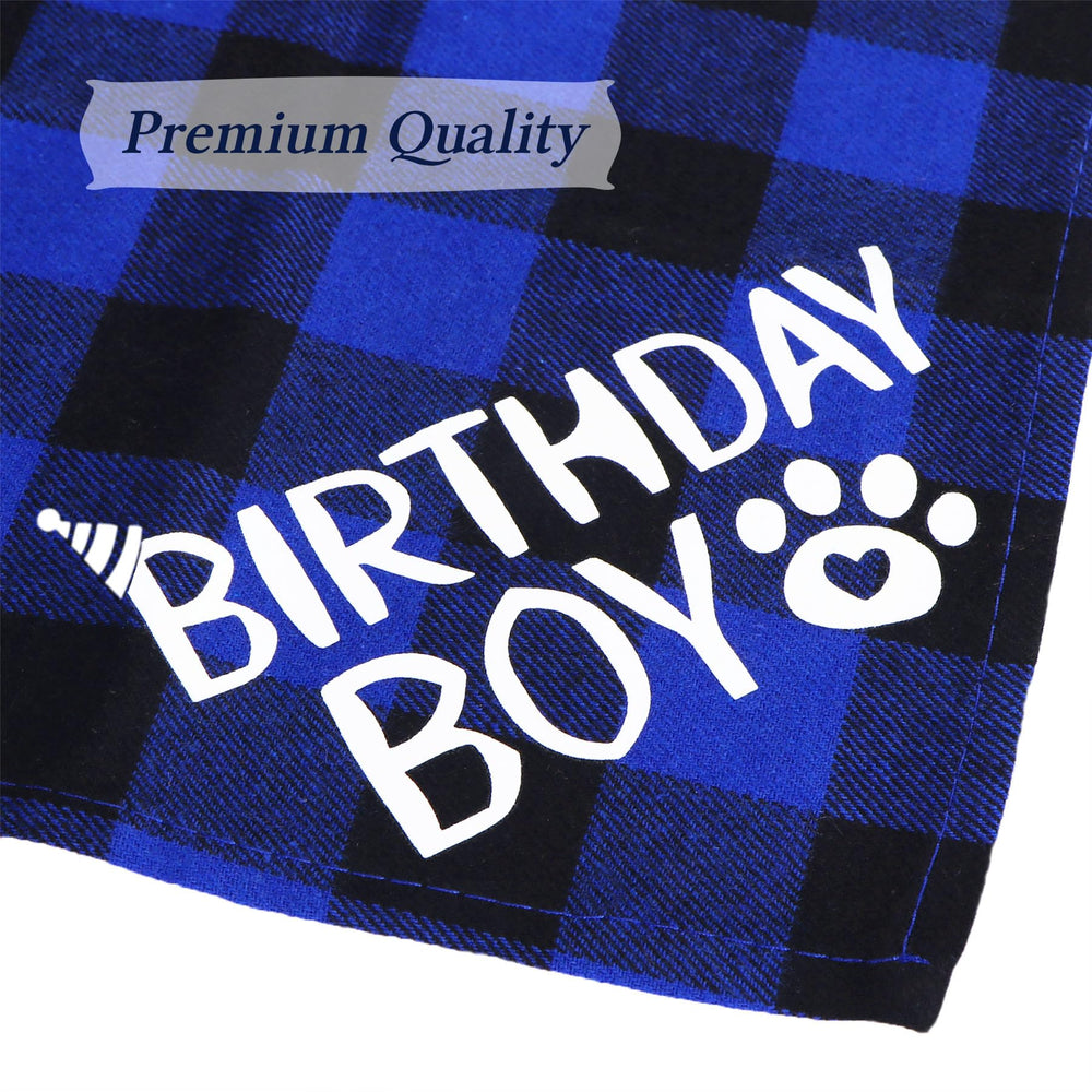 STMK dog birthday bandana small size 23in fits necks up to 15in.