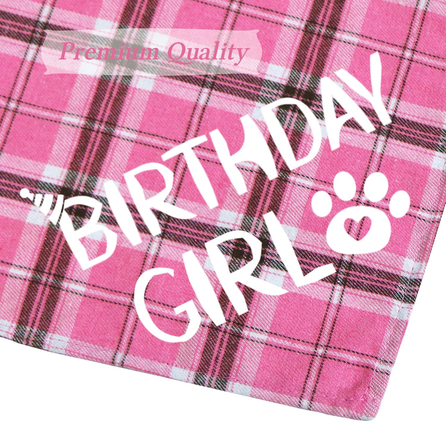 STMK dog birthday bandana pink for small dogs and comfortable wear.