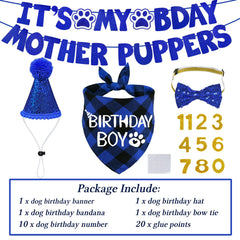 STMK dog birthday bandana provides comfortable style for daily wear and events.