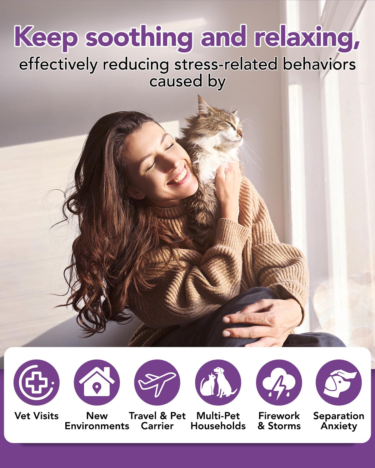 Storane calming collar gray 4-pack on display highlighting long-lasting pheromone release