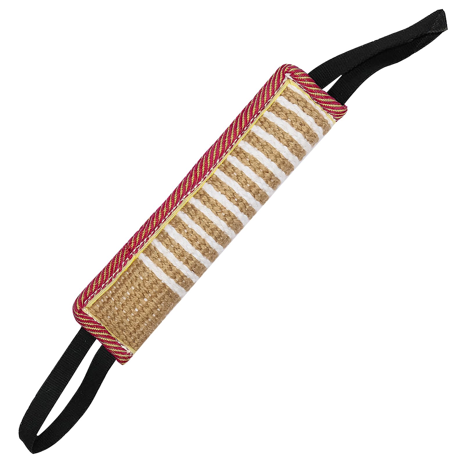 Storystore dog tug toy striped front view for interactive play and training