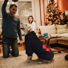 Stpiatue dog hoodie interior brushed fleece for soft, cozy warmth