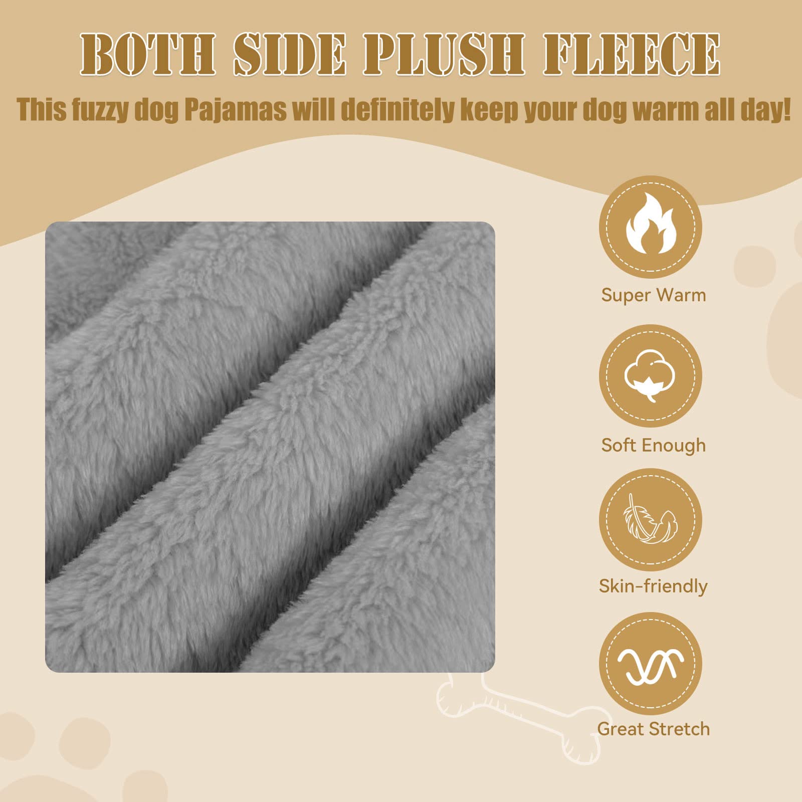 Stpiatue fuzzy pajamas turtleneck xxs legs design for full coverage
