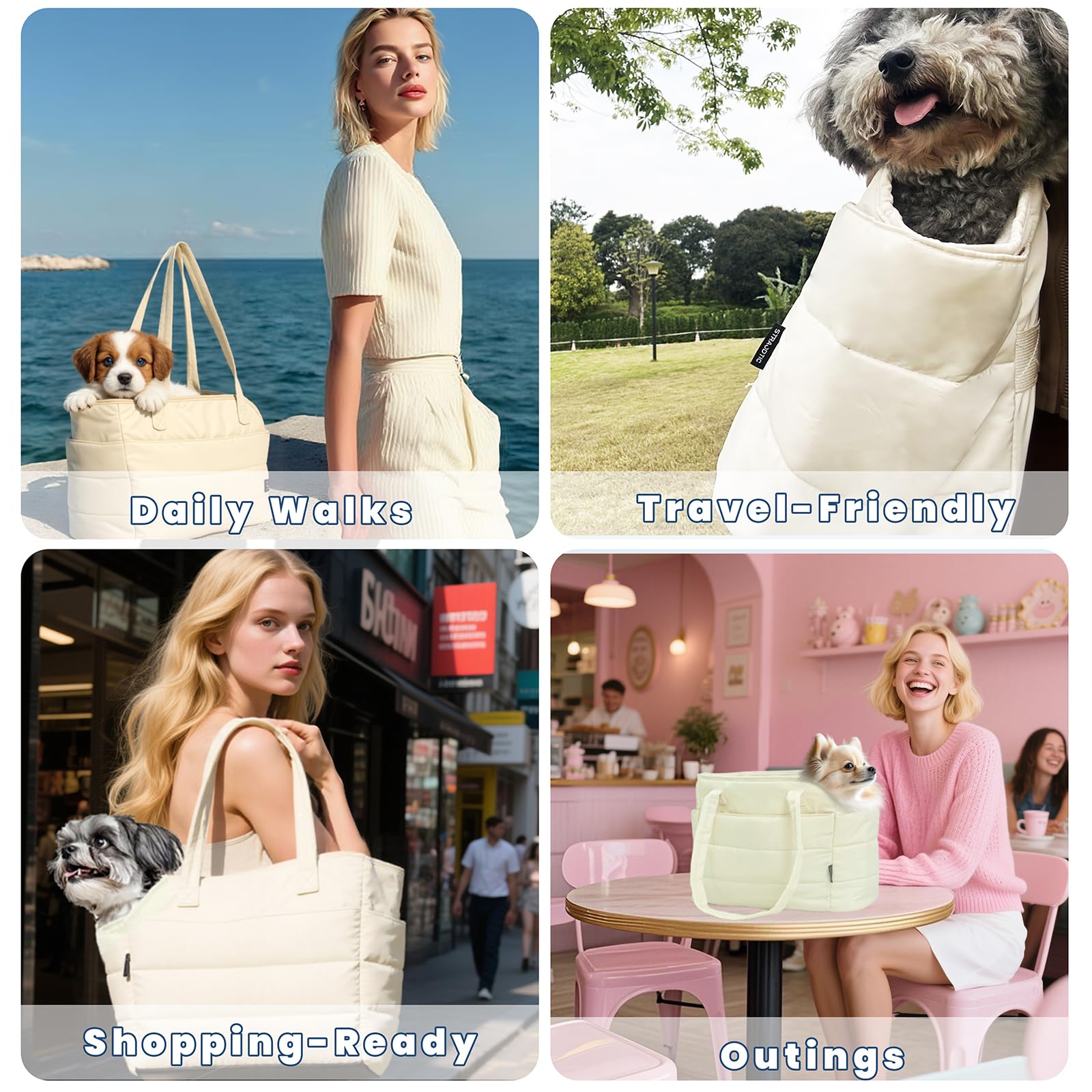 STRAODTIC Removable base pad simplifies cleaning after walks.