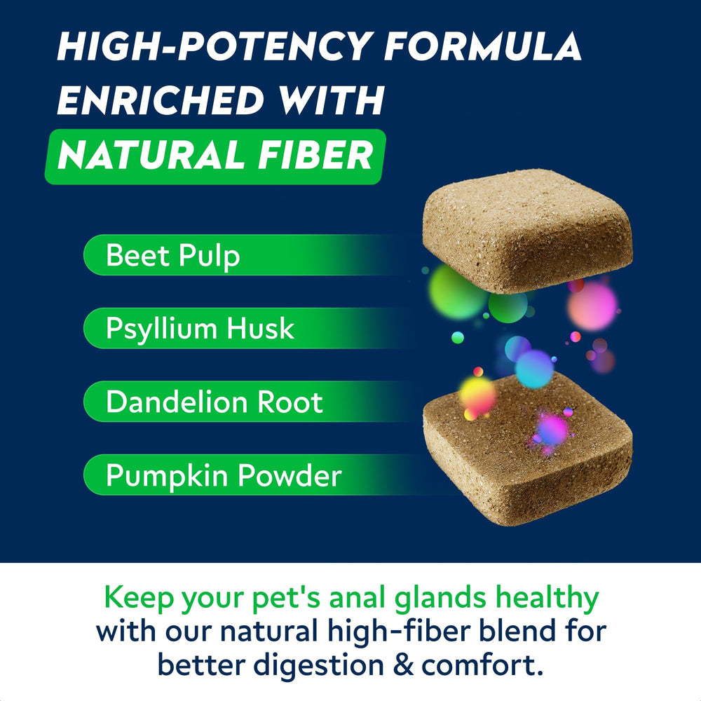 STRELLALAB Anal Gland Chews in dog bowl ready for a daily treat.