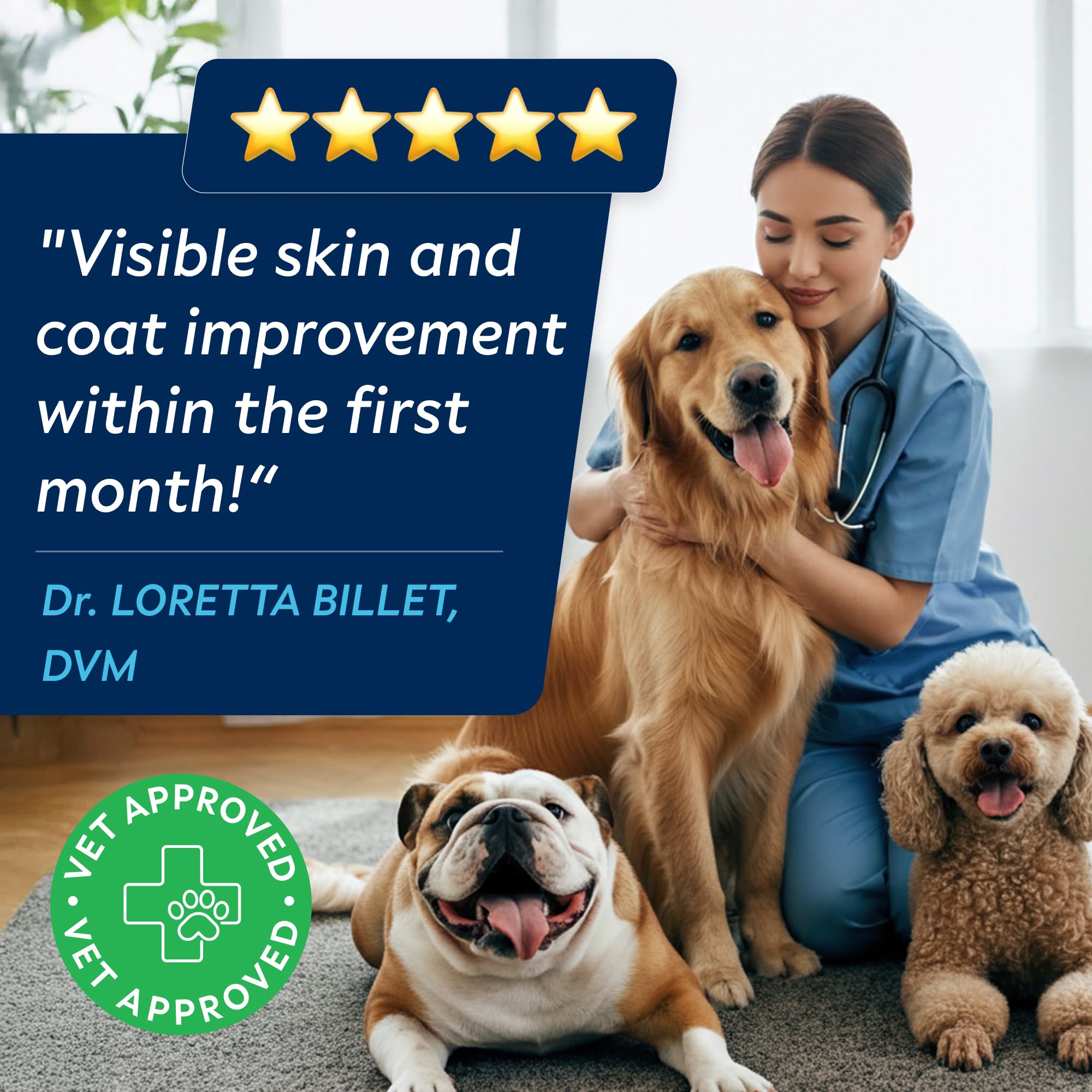 STRELLALAB Fish Oil Treats hip joint support depiction.