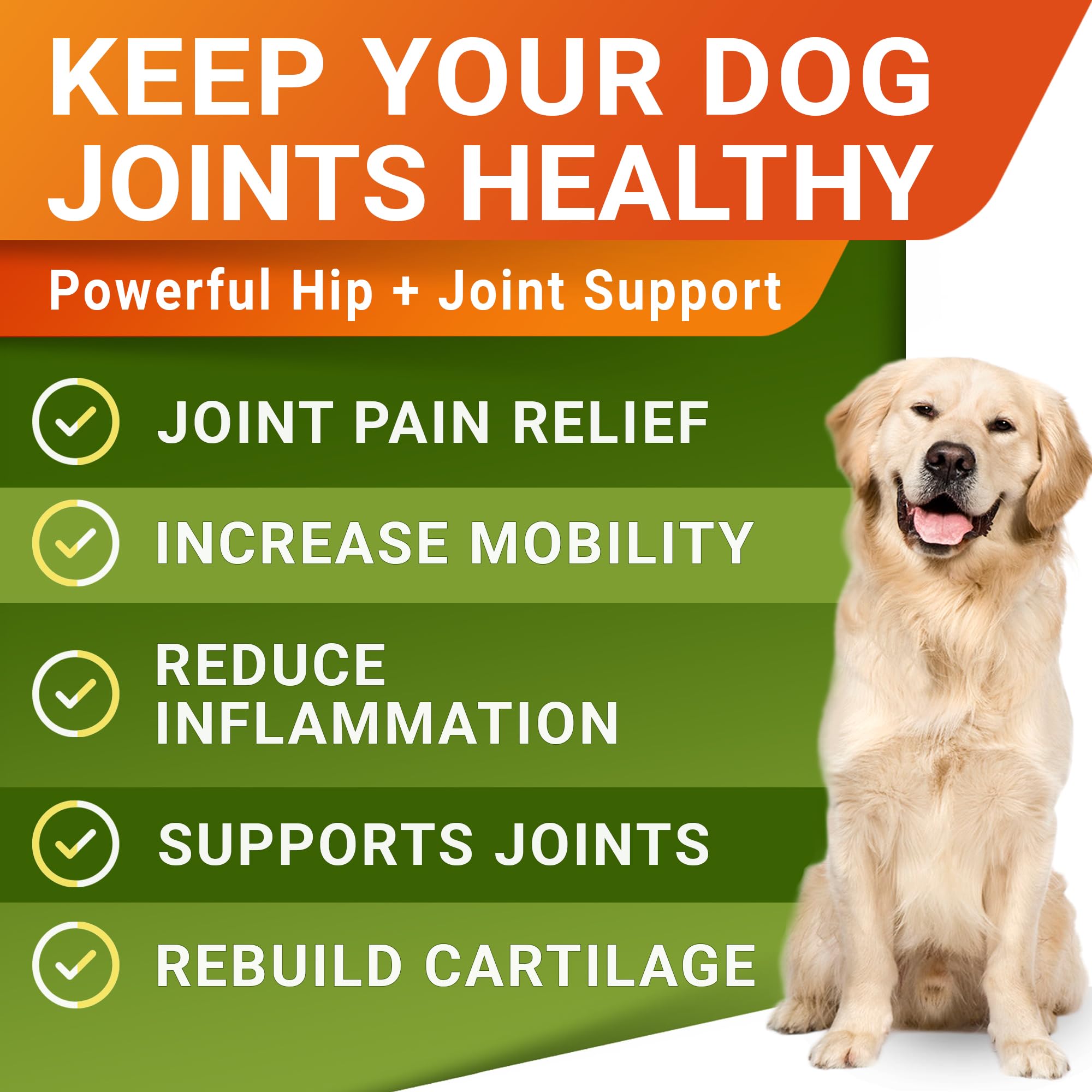 STRELLALAB ingredients label highlights glucosamine and chondroitin for joints