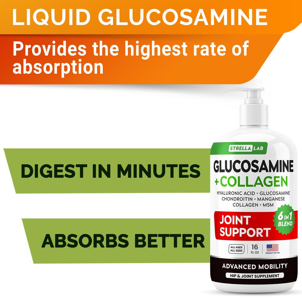 STRELLALAB Liquid Glucosamine for Dogs mixed with food shows seamless integration into meals.