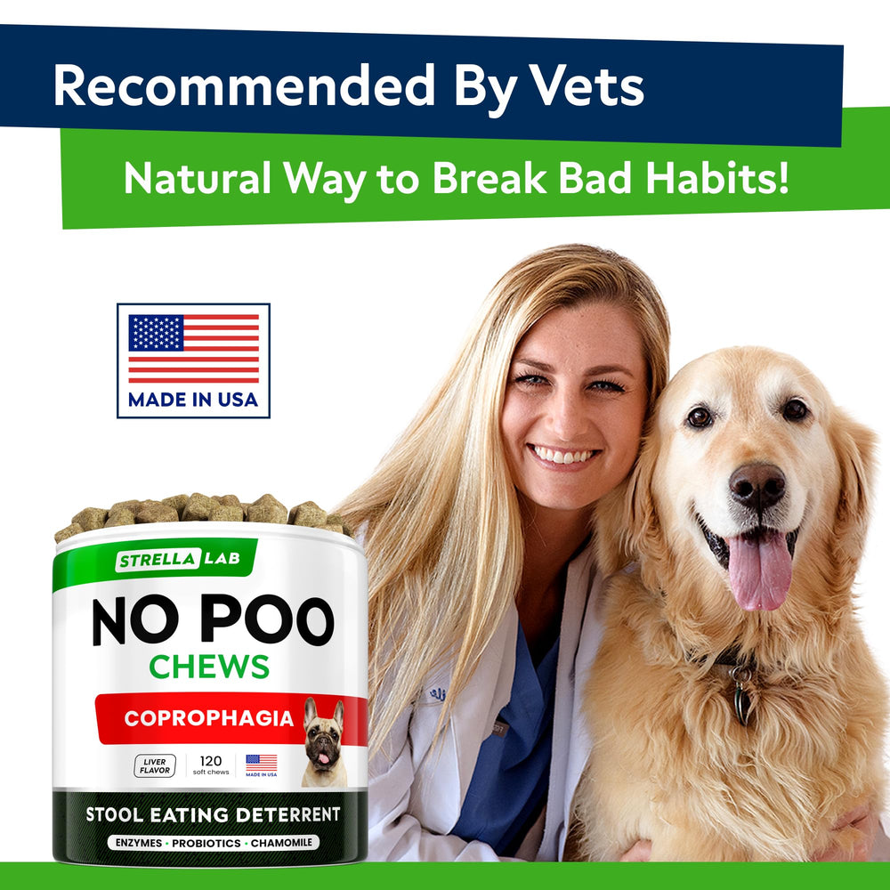 STRELLALAB No Poo Chews digestive-enzymes ingredient blend aids gut comfort