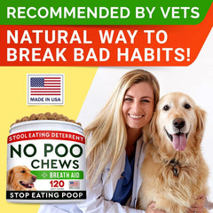 strellalab No Poo Chews close-up of ingredients highlighting enzymes and botanicals for digestion.