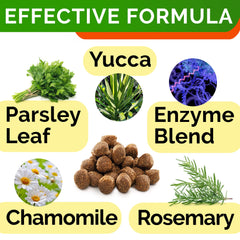 STRELLALAB No Poo Chews probiotics enzymes label highlight gut health aid