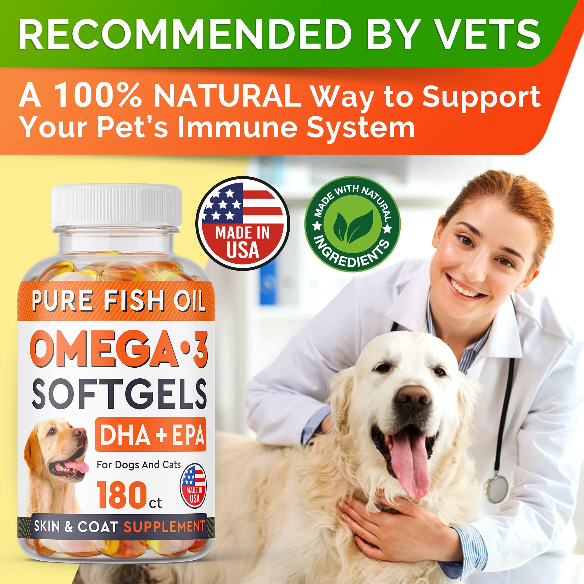 StrellaLab Omega-3 aids joint mobility in dogs.