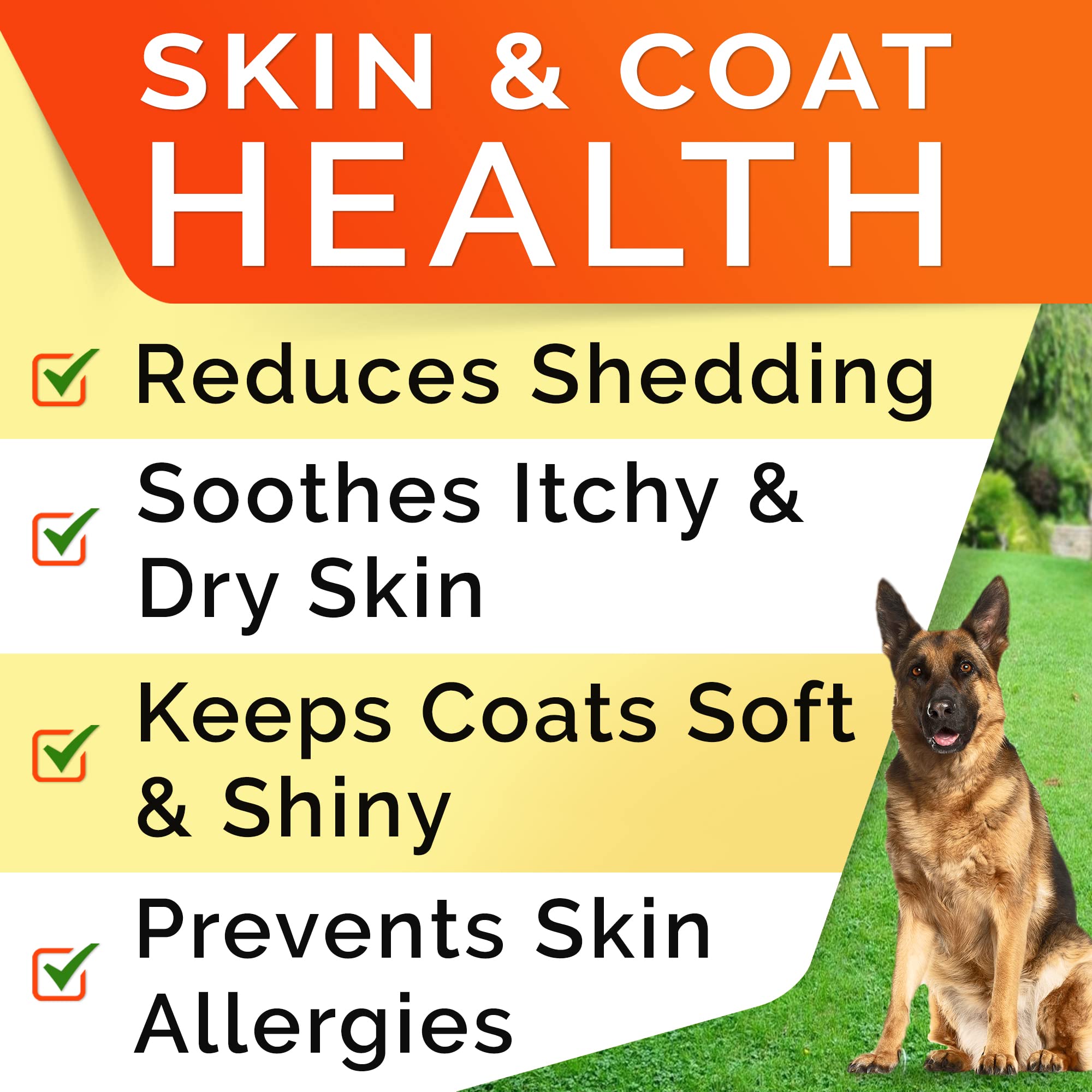 STRELLALAB salmon oil treats jar highlights skin and coat support.