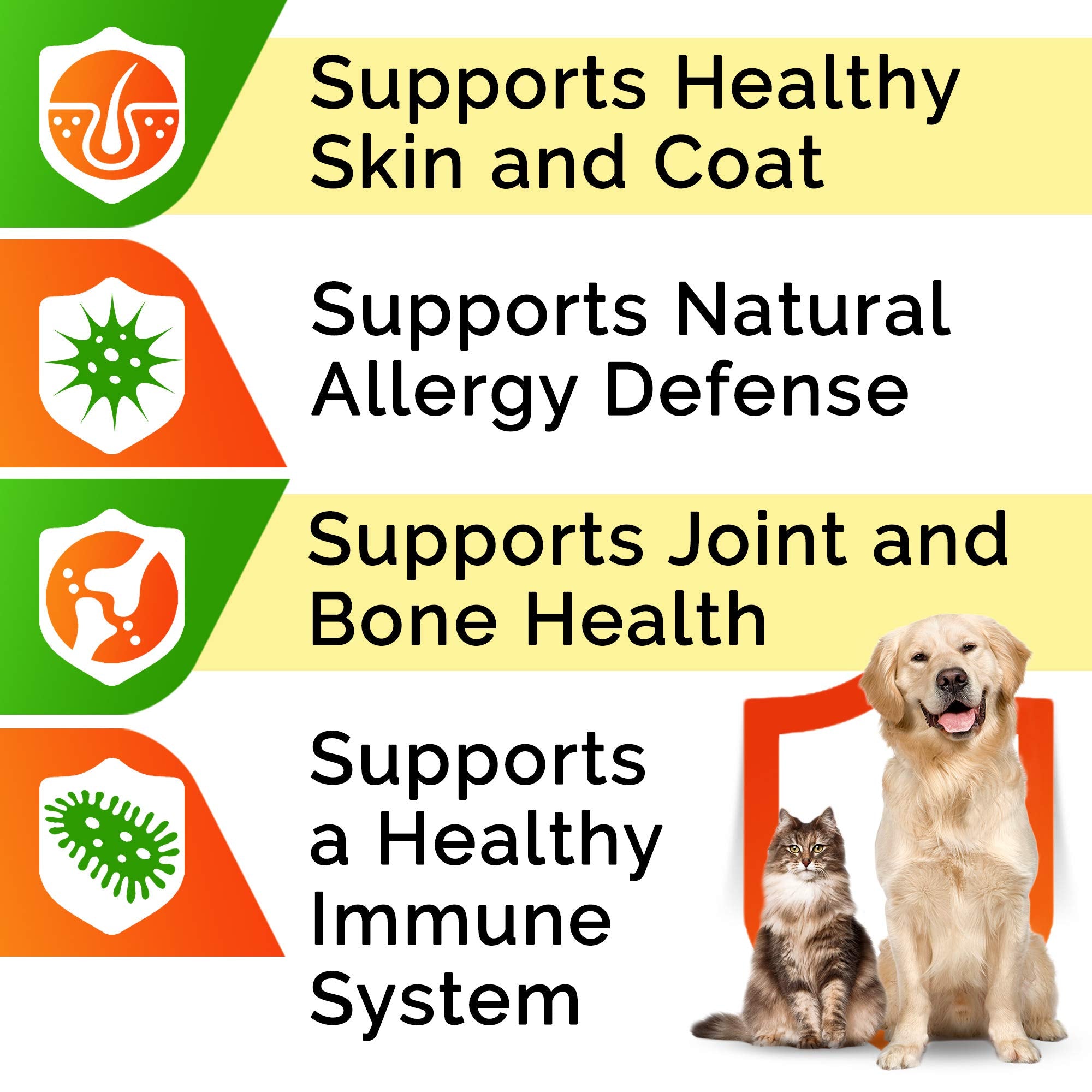 StrellaLab salmon oil on a dog's coat hints at shine and healthy fur.