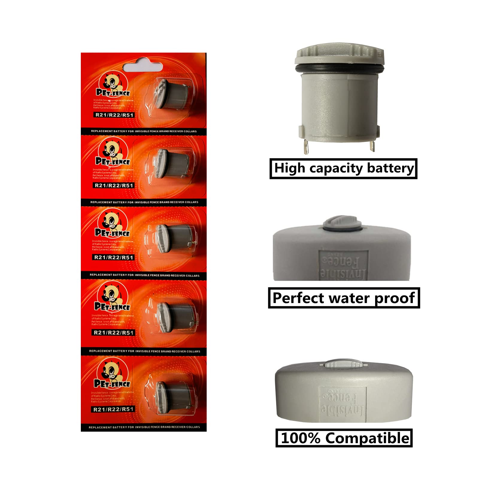 STRENG-CELL PET-Fence battery waterproofing protects collars during rainy outdoor use.