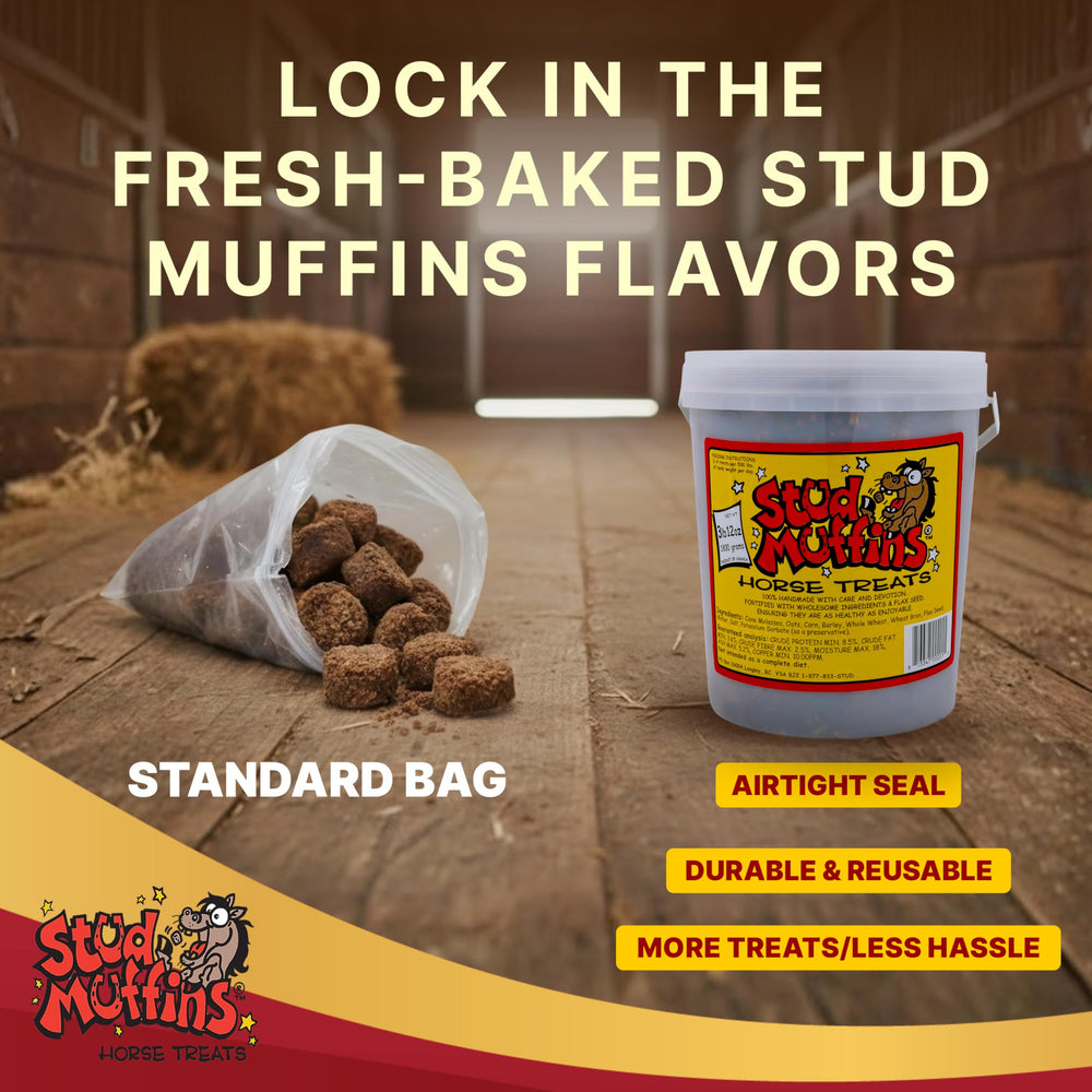 Stud Muffins all-natural horse treats - wholesome ingredients without artificial additives.