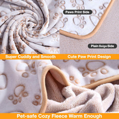 Stuffed 24x32 dog blanket size keeps small to medium pets covered and comfy.