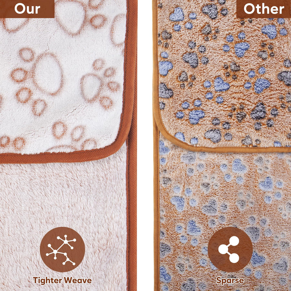 Dog nap time on Stuffed blanket offers a soft resting surface.