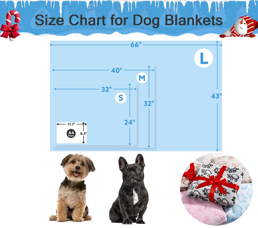 Stuffed dog blanket in a dog bed, showing generous coverage