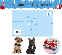 Stuffed dog blanket in a dog bed, showing generous coverage