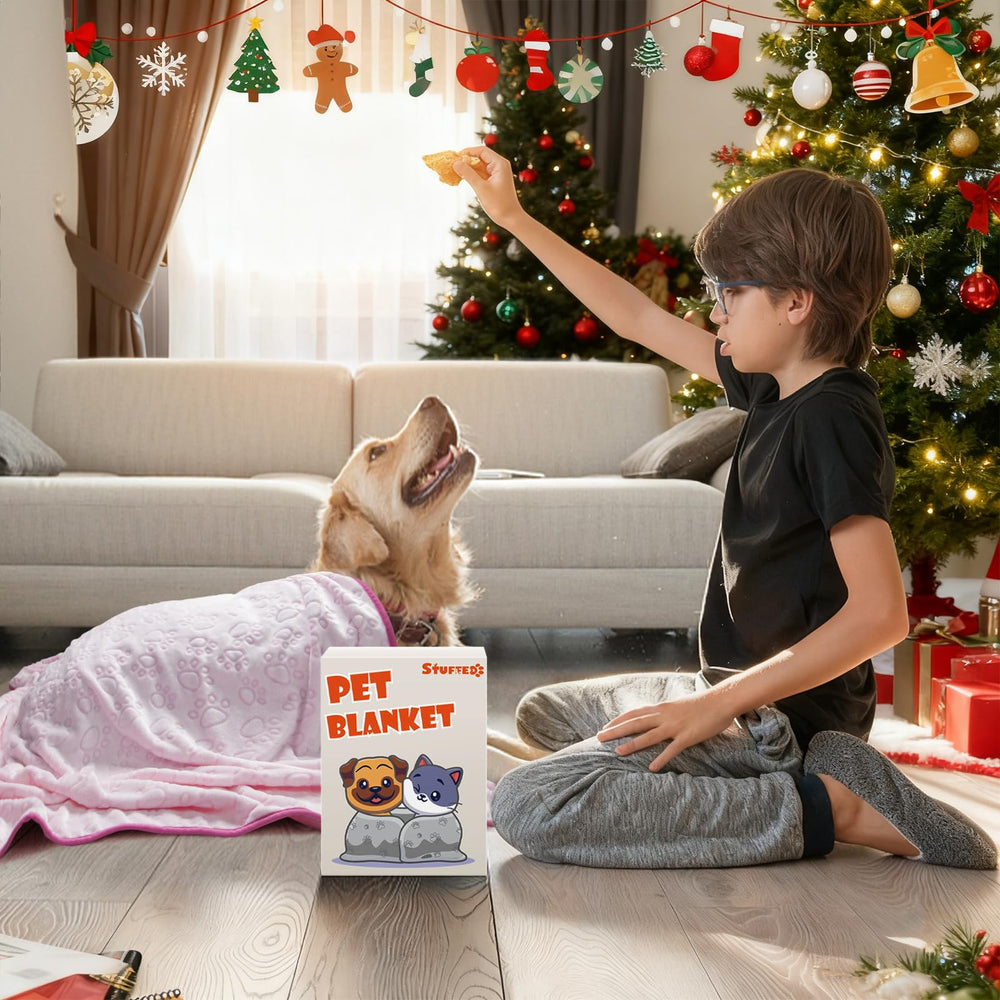 Stuffed pink cat blanket 24x32 size suitable for cats and small dogs