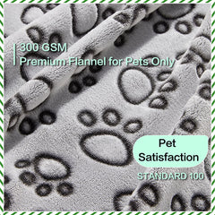 Stuffed small dog blanket gray back for a neutral look and wear hiding.