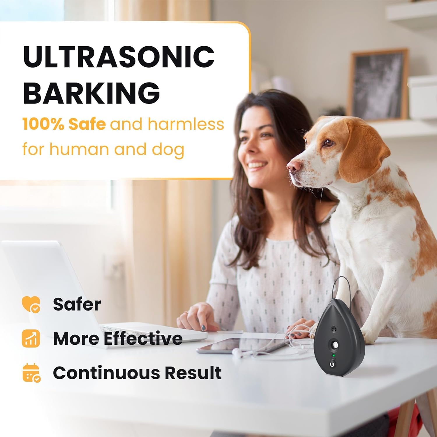 STÙNICK bark deterrent wall-mounted for easy setup and quieter evenings.