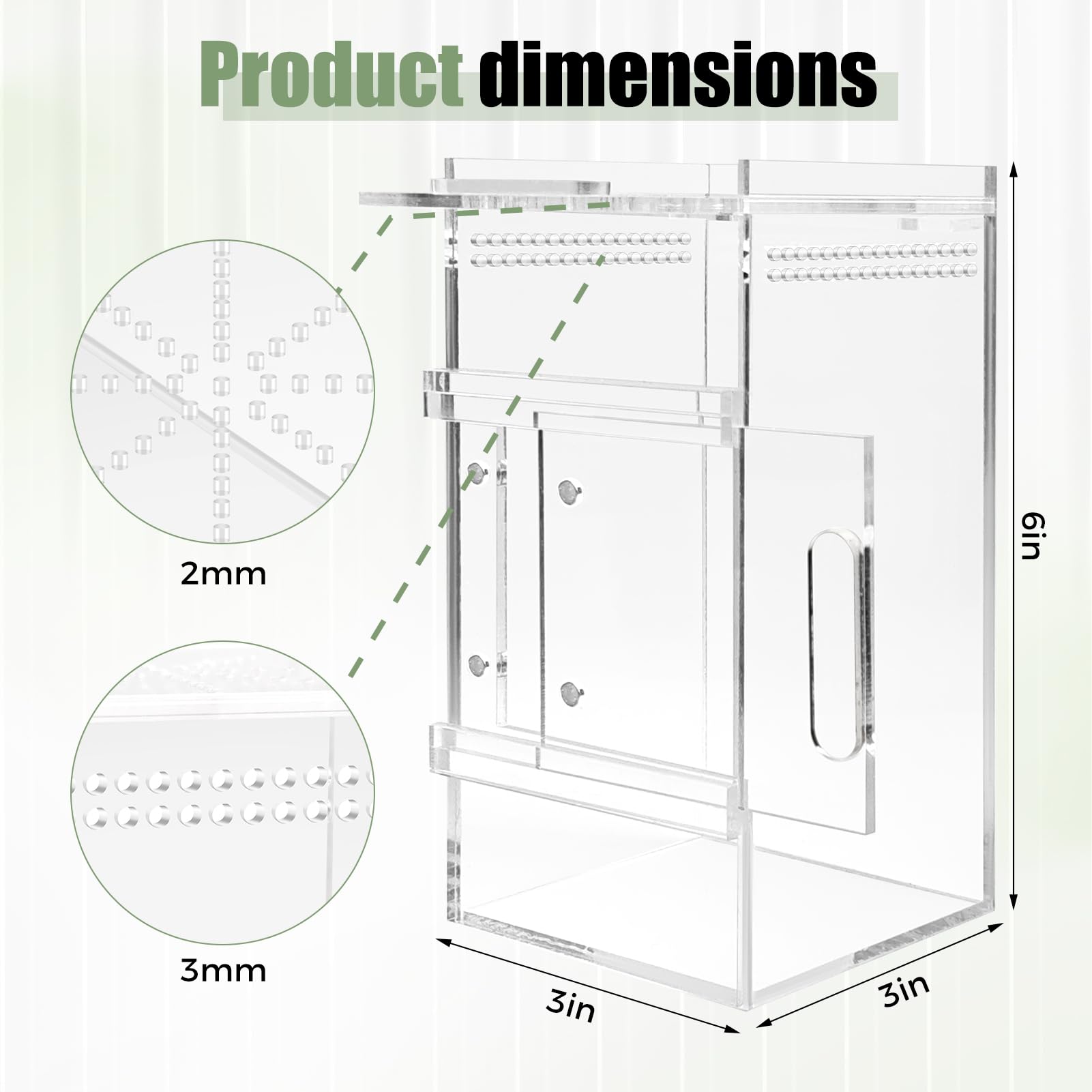 StyEdEk Jumping Spider Enclosure top view showing magnetic doors for access.