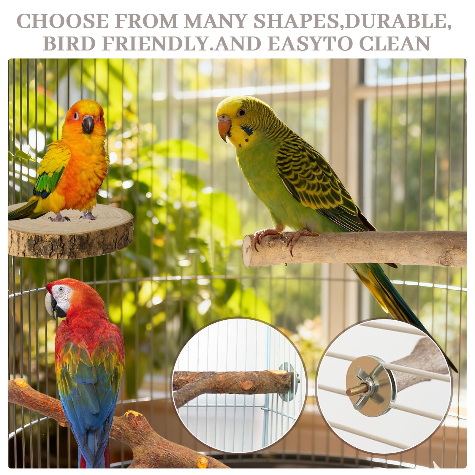 styedek small-to-medium bird perches suit budgies and cockatiels for comfortable climbing