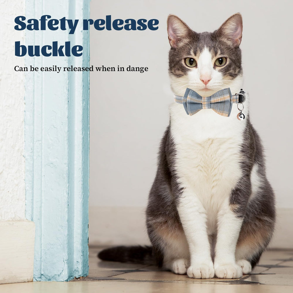 Styquenzer adjustable bow-tie collar fits kittens to adults for comfortable daily wear.